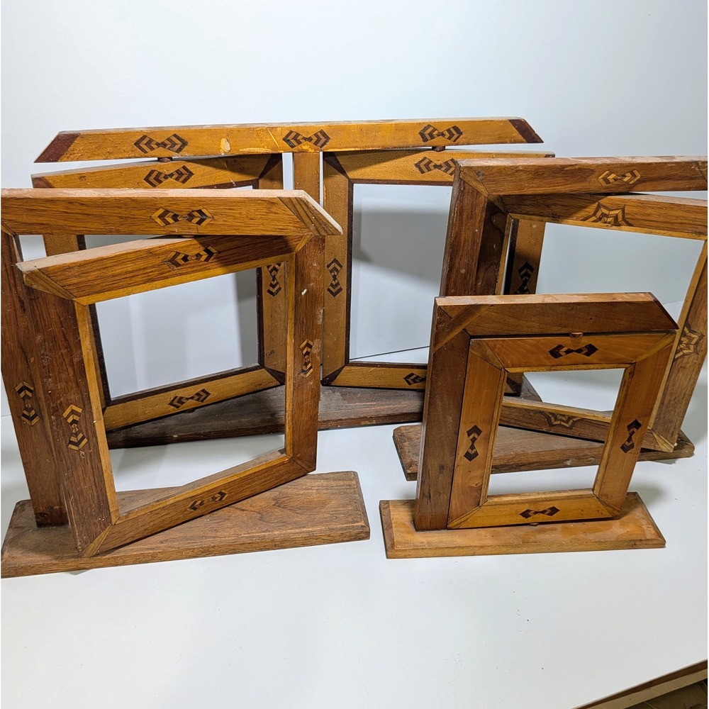 Mid Century Picture Frame Set. Americana Appalachian Art. 8x10 and 5x7.